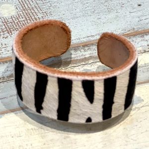 Ink and Alloy Zebra Print Cuff Bracelet